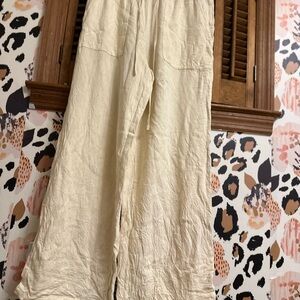 SHEIN Cream Wide Leg Pants